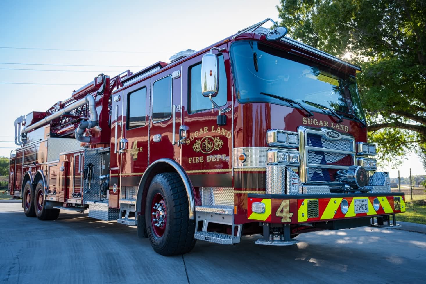 Sugar Land Fire Department's Fire Truck New Tower 4