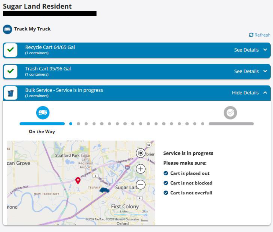 Example login display part 1 for account holders