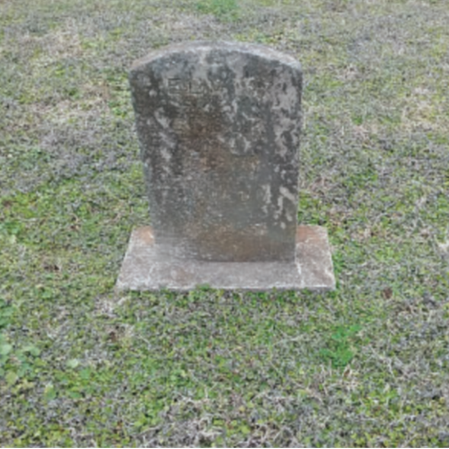 Pre-Restoration of Elmer B. Cook's gravestone in 2023