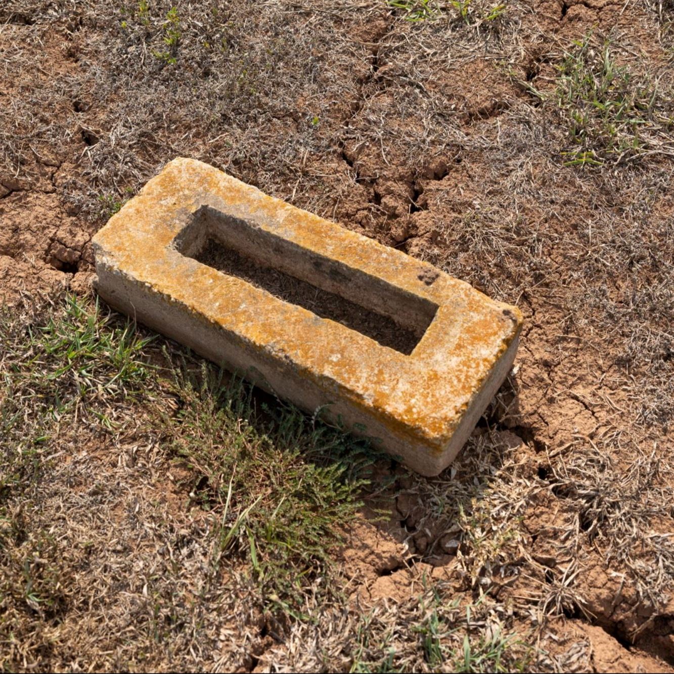 Pre-Restoration of Unknown (Grave 31) gravestone in 2023